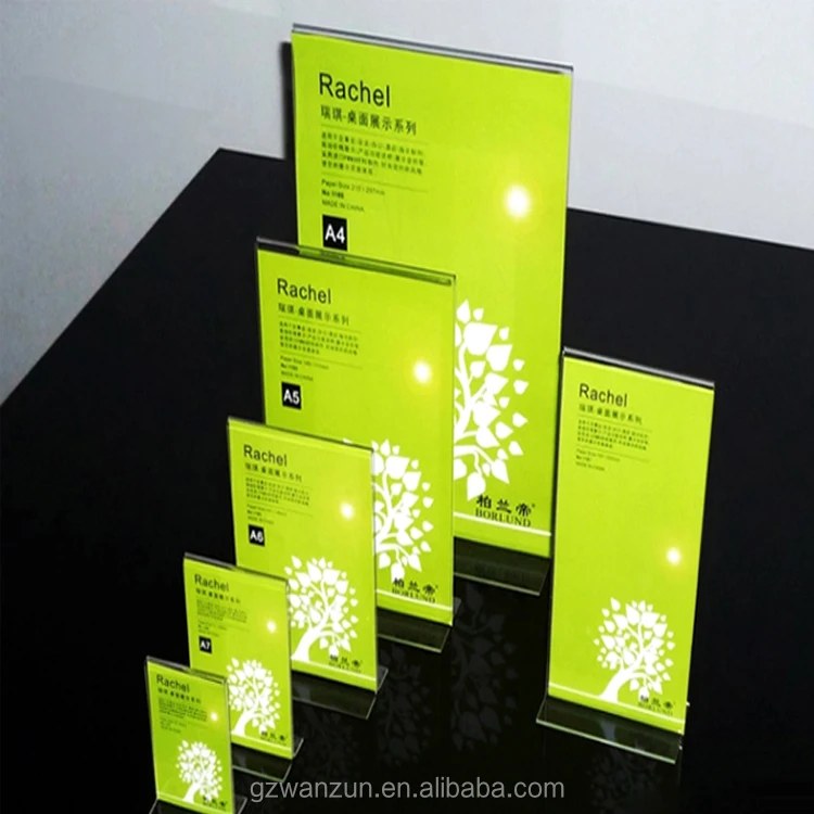 Factory High Impact Strong Not Easy Broken Acrylic Sign Holder 5x7