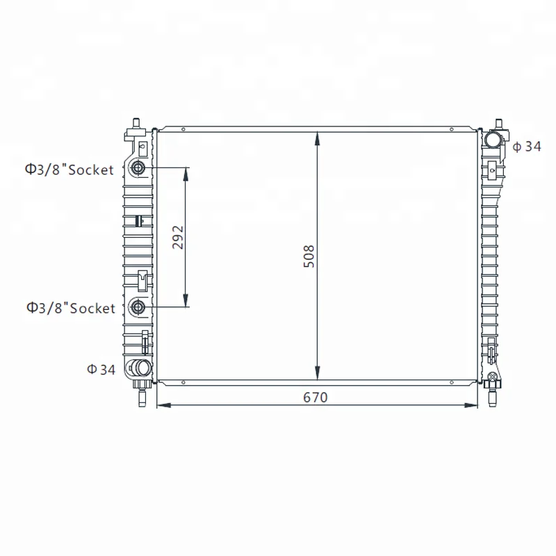 Auto Radiator for SATURN VUE 08-10/CHEVROLET CAPTIVA(FLEET) 12-14/AT DPI 13057
