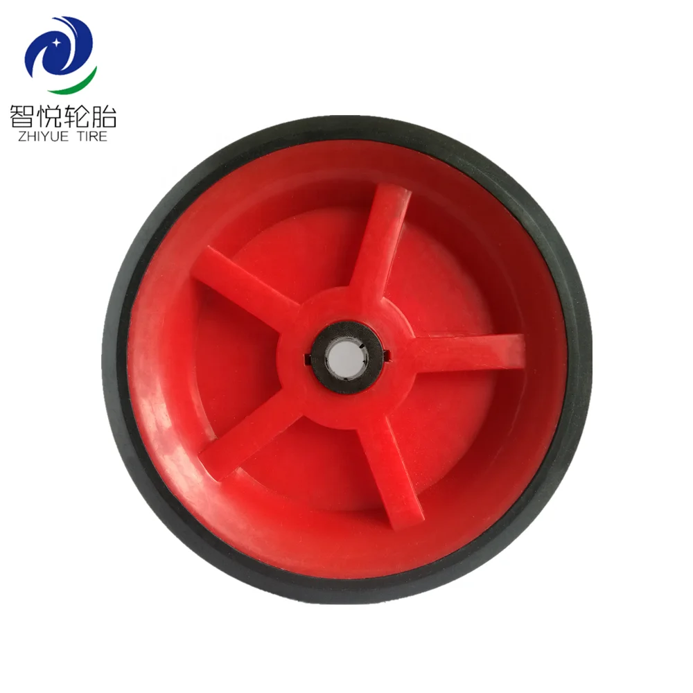 Small wheel 3.5 inch solid rubber wheel for trolley cart, auxiliary trolley wheels, bike auxillary wheels