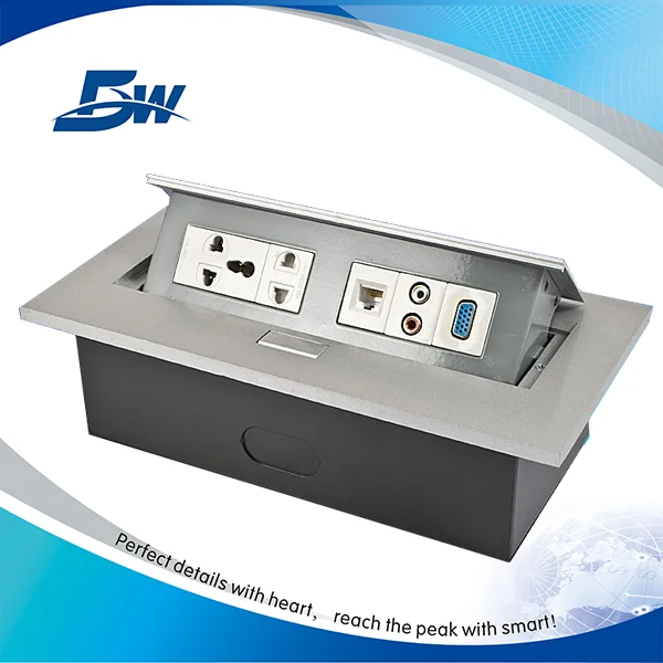 Handle concealed special 3 pin socket ethernet ports combined tabletop socket