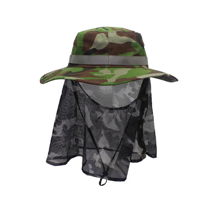 Custom Hunting Fishing Hiking Outdoor Crimping Cool Mesh Brim Camouflage Boonie Bucket Hat