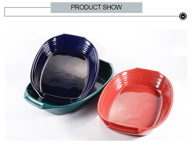 Wholesale Bakeware Set Rectangular Ceramic Baking Dish Home and Kitchen Oven Lasagna Baking Dishes Pans