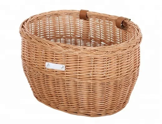
wicker bike bicycle basket, wicker basket for bike 