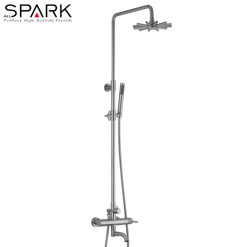 Kaiping brass kit bath rose gold shower set