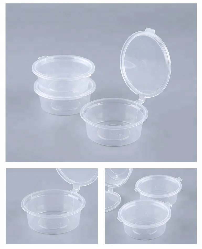Контейнер с крышкой для соуса 3 унции, пластиковые чашки, Одноразовая чашка для соевого соуса для ресторана