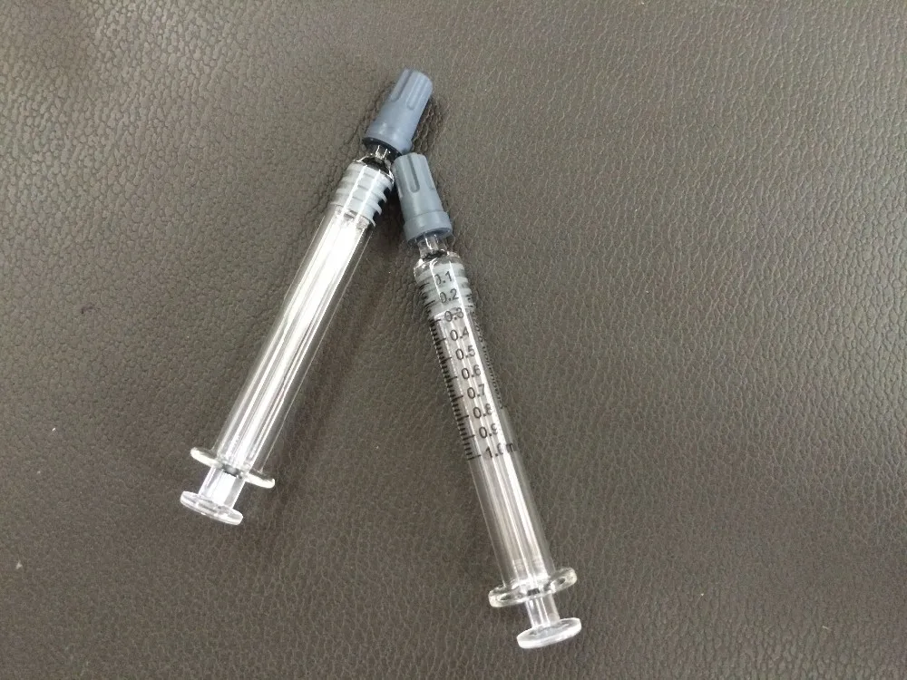 1ml prefilled long glass syringe with needle/luer lock/tip cap