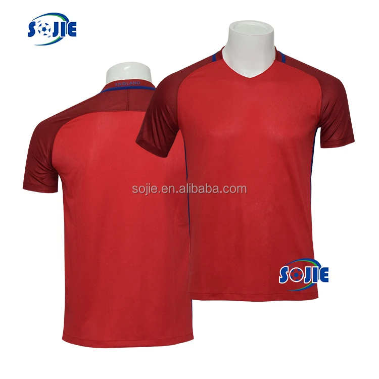 2016 european cup football shirts thailand quality red soccer jersey