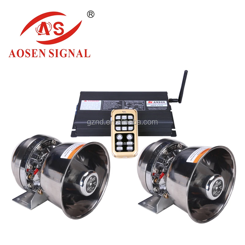 AS-940 600W Emergency Electronic Auto Siren electronic compact alarm amplifier siren with dashboard switch panel