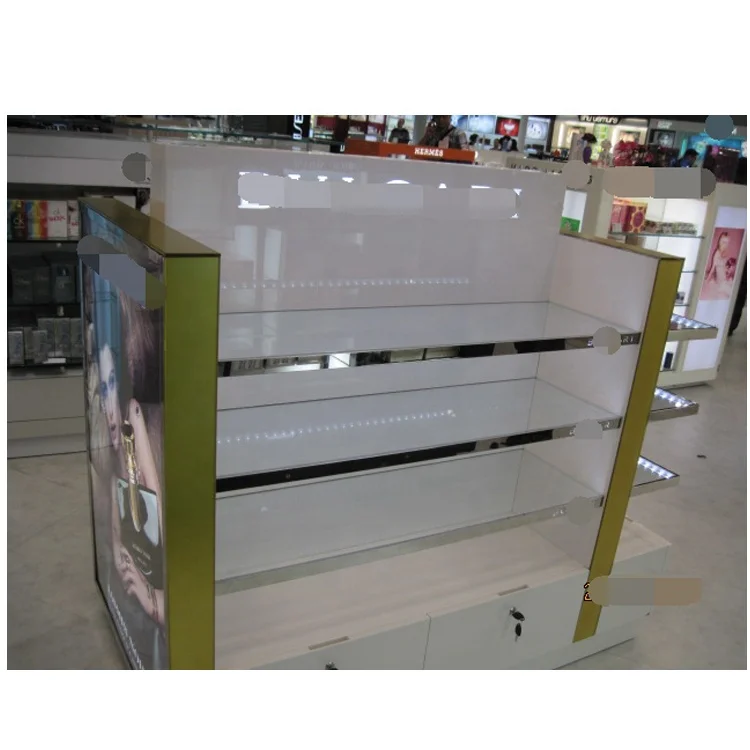 LUX Customized Wholesale Modern Display Shelving Showcase Cosmetic Store Layout Design