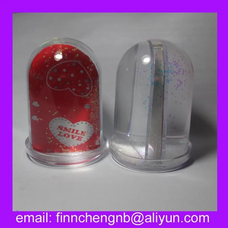 promotion souvenir acrylic snow globe with photo insert,plastic snow globe with photo insert,acrylic photo frame snow globe