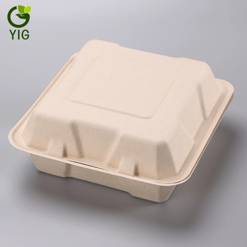 
biodegradable molded pulp clamshell packaging products 