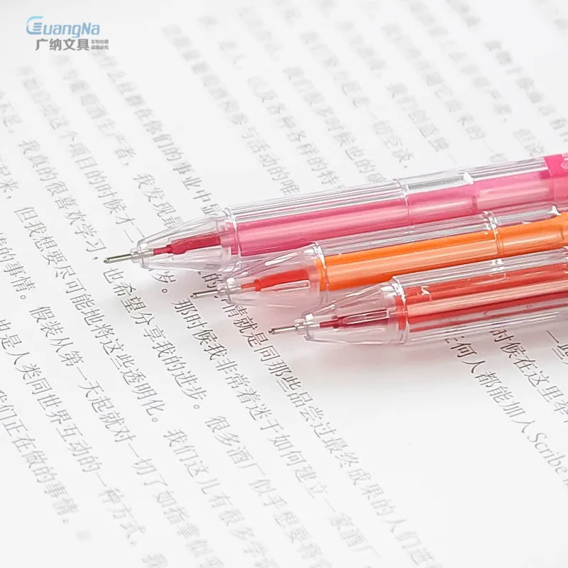 8 видов цветов/набор гелевых ручек 0,5 мм, прозрачная цветная нейтральная ручка