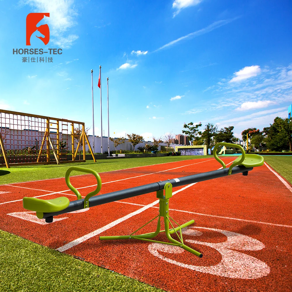 Outdoor Playground Metal Kids Seesaw With Plastic Seat