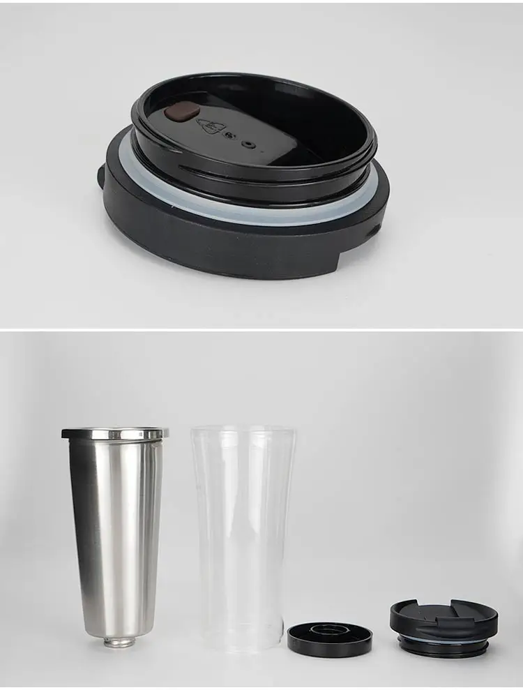 Reusable custom printed plastic cup insulated photo insertable travel mug tumbler