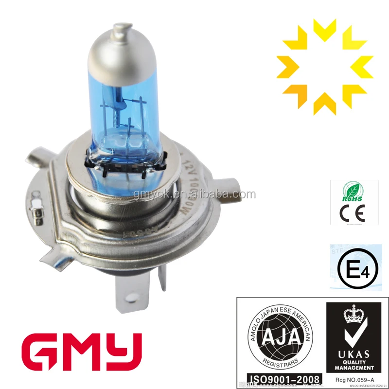 H4 12V60W/55W 12V100W/90W blue super white halogen car lighting