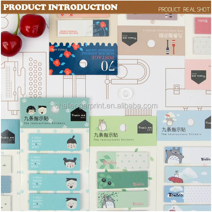 customized design printed self adhesive paper sticky notes