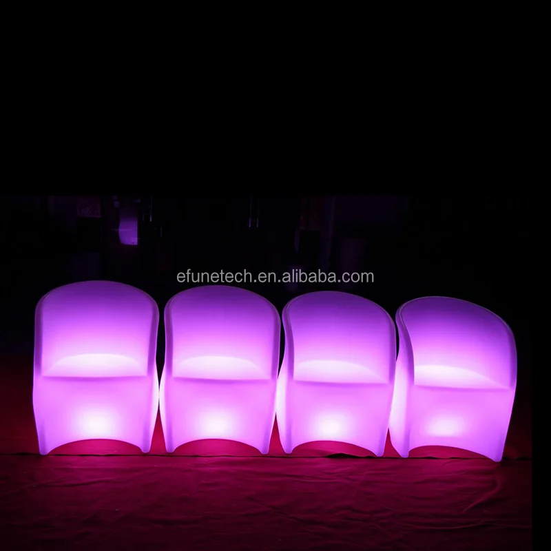 Светодиодные обеденные стулья и столы с пультом дистанционного управления, меняющие цвет rgb, питание от батареек, из пластика и барной мебели