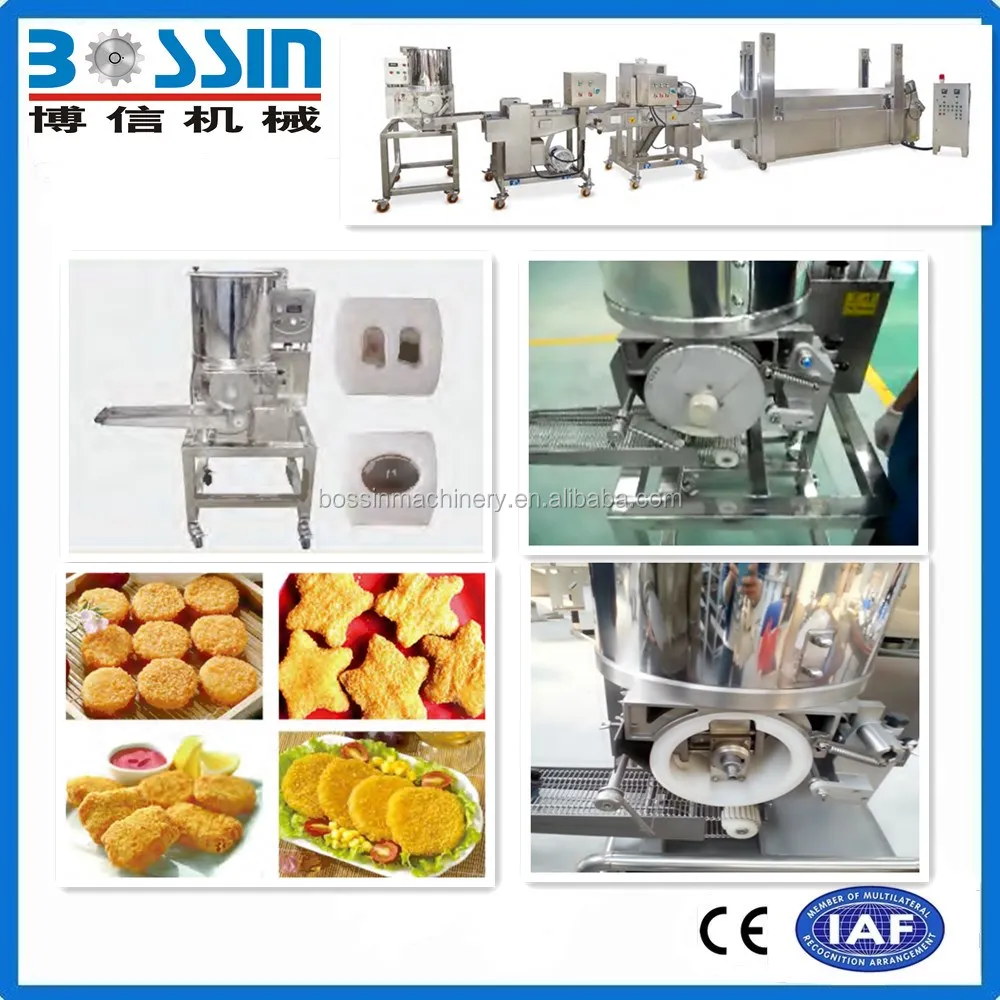 Small batter coating machine for burger chicken nuggets