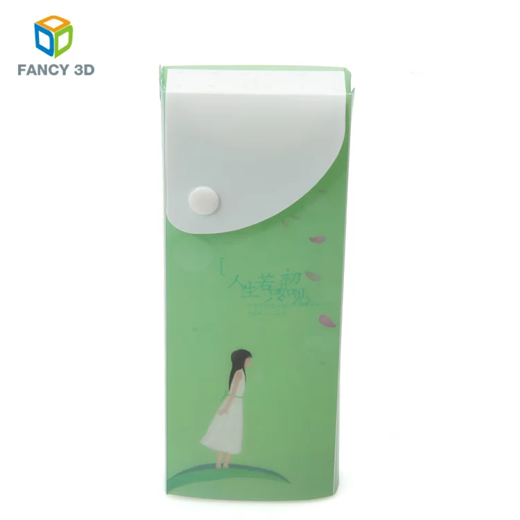 Zebulun Stationery Product Portable Plastic 3D Lenticular Design Pencil Case