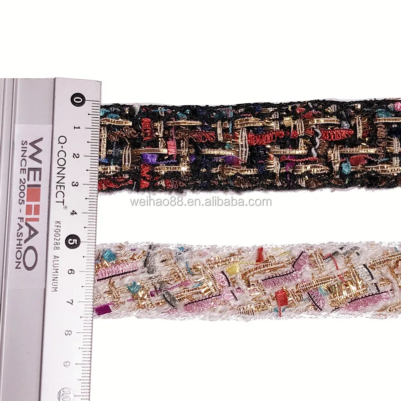 
Ethnic lace tape/ color lace trims for garments /metalic yarns colorful lace band 