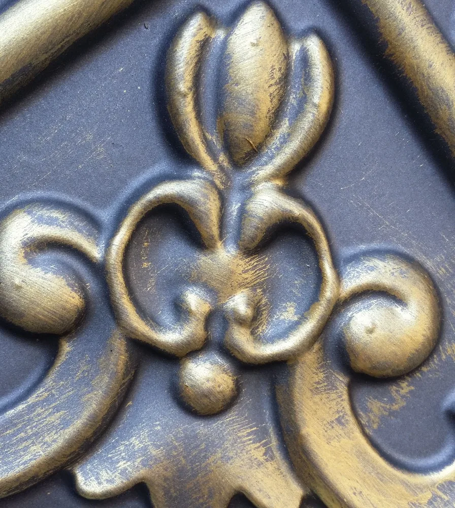 PL17 Faux tin finishes Art style 3D embossed ancient ceiling tiles store shopping pub cafe club decor wall panels