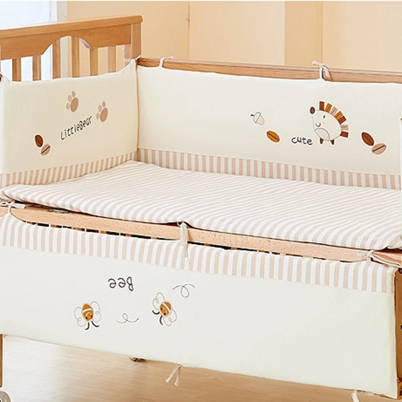 Детский мягкий 100% хлопок органический муслиновый Комплект постельного белья оптом детские кроватки наборы