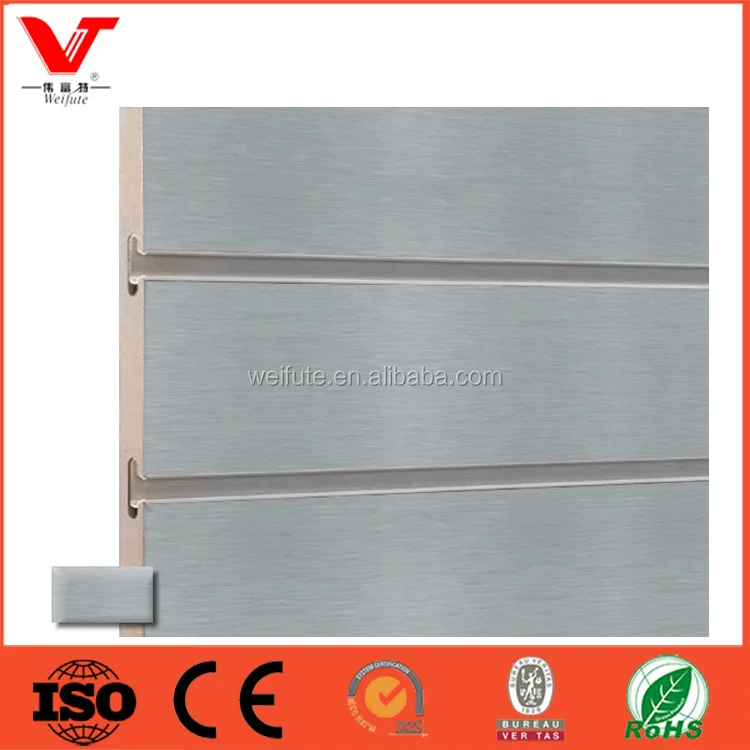 Special Red Color Melamine Slatwall MDF Slotted Board Panel