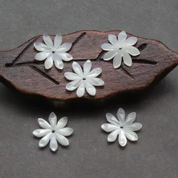 Бусины с полуотверстиями для изготовления ювелирных изделий, резные бусины из натурального розового жемчуга в форме ракушки, цветка, 10/12 мм