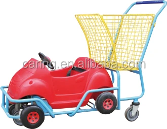 Kids Shopping Trolley Cart With funny Toy Child Car Seats