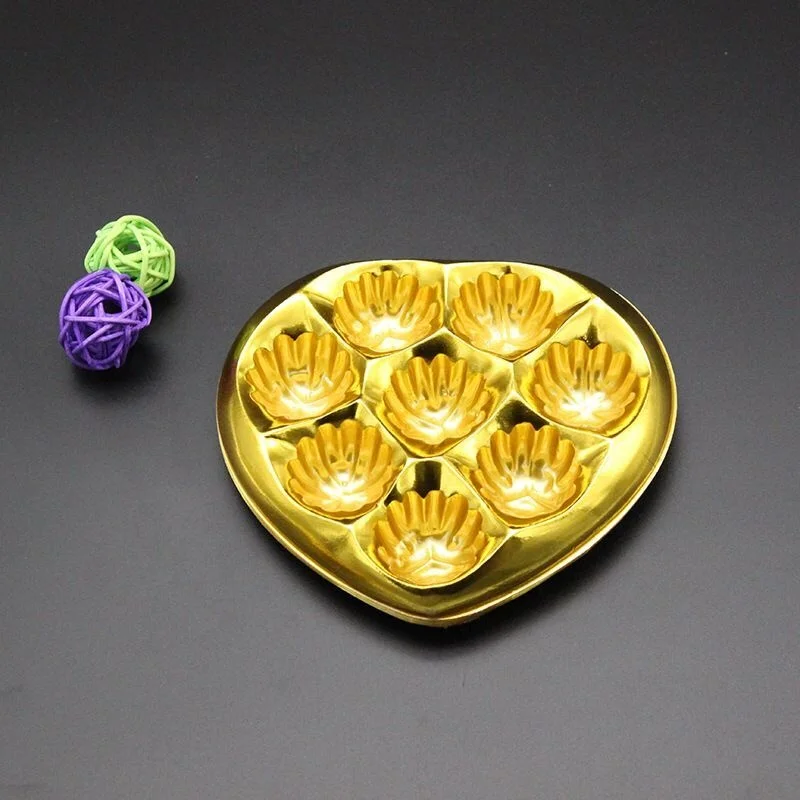 Chocolate blister golden PVC PET food grade snacks heart chocolate inner tray