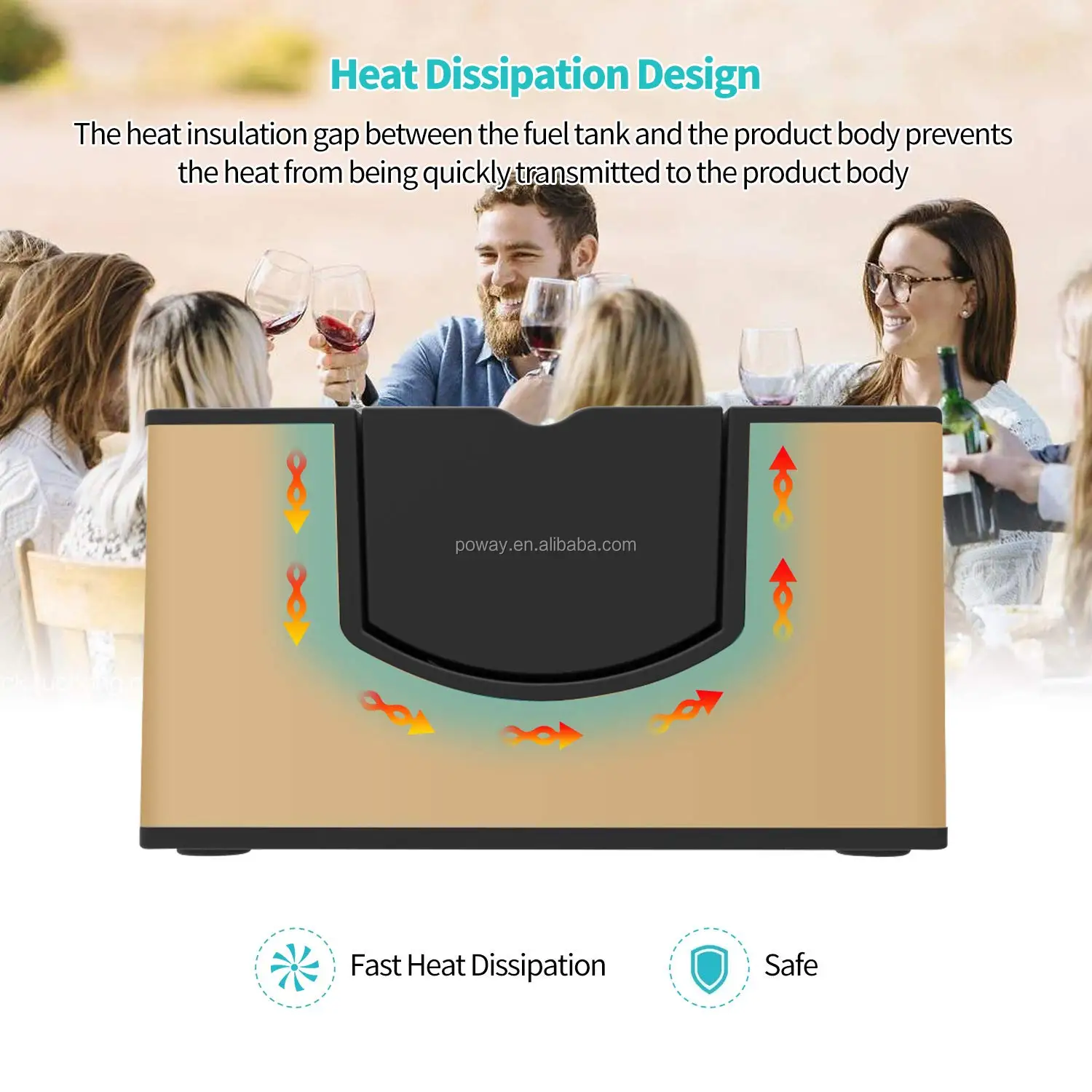 
Poway Mini Smoke Machine Portable 2*AA 3V Battery 1.2W Smoking Gun Food for Home Cooking and Outdoor BBQ (Golden) 