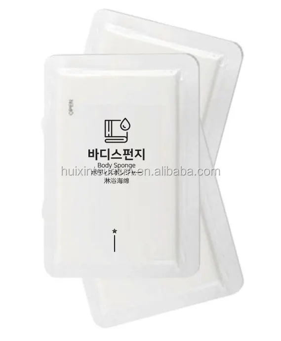 
Korea disposable compressed hotel body sponge with soap 