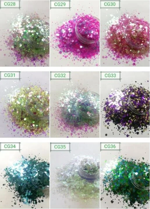 High quality cosmetic grade face chunky glitter bulk wholesale chunky glitter promotional party supplies