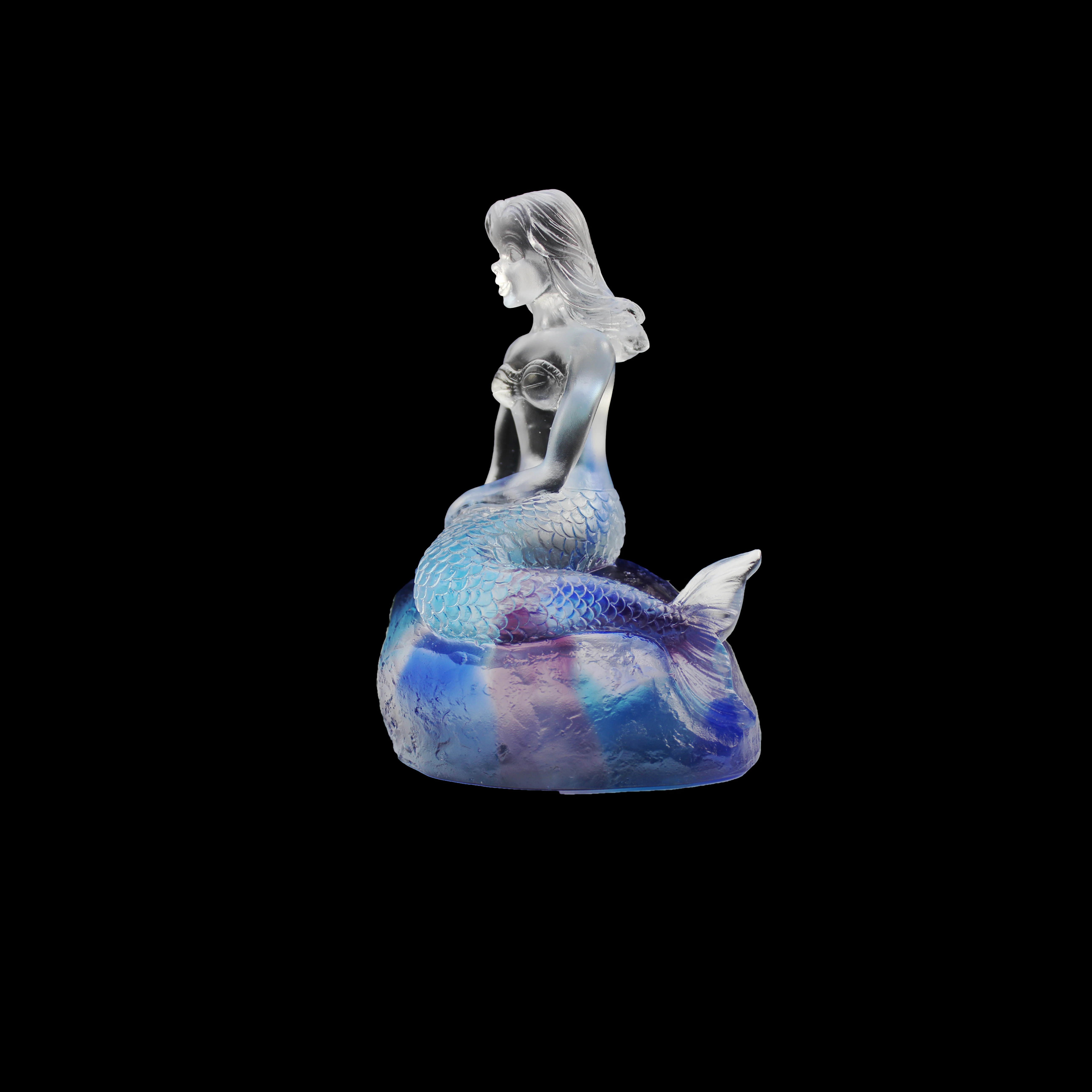 Crystal Glass Cube Souvenir Fengshui Liuli Business Gift Folk Art China Animal Painting Painted