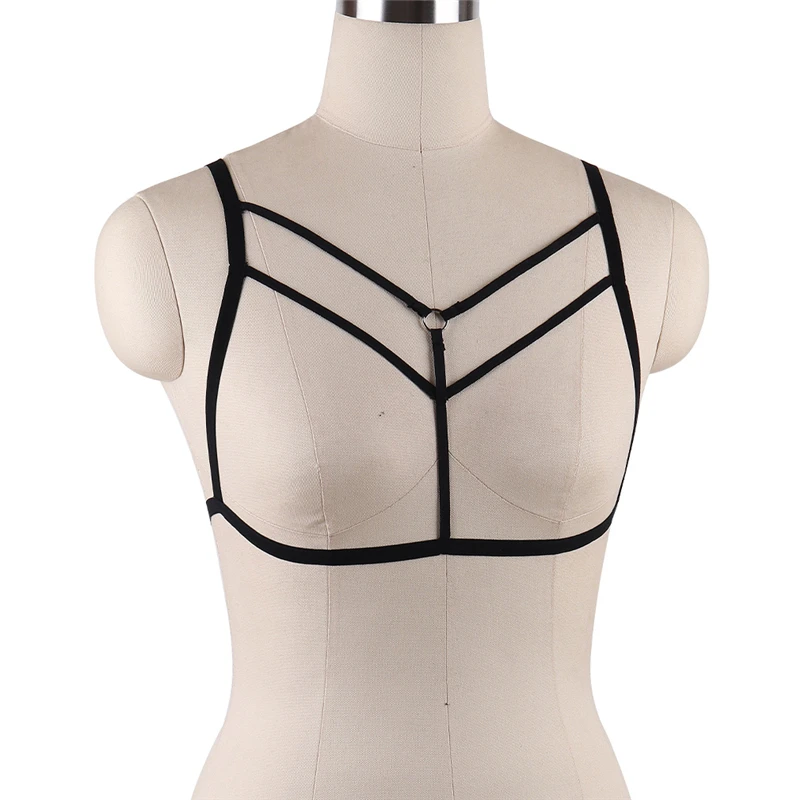 Spot Factory Wholesale Fashion Sexy  Women Sexy Fancy Erotic Lingerie Gothic Hollow Bra Harness Lingerie