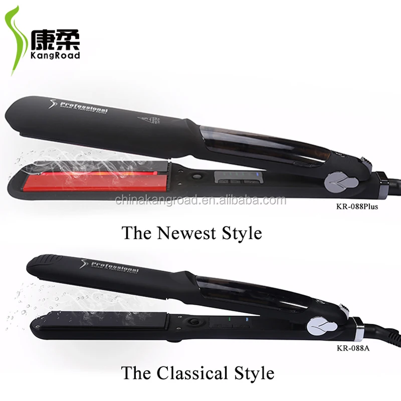 Professional Steam Styler Hair Straightener Infrared Private Label Flat Iron Customer flat irons