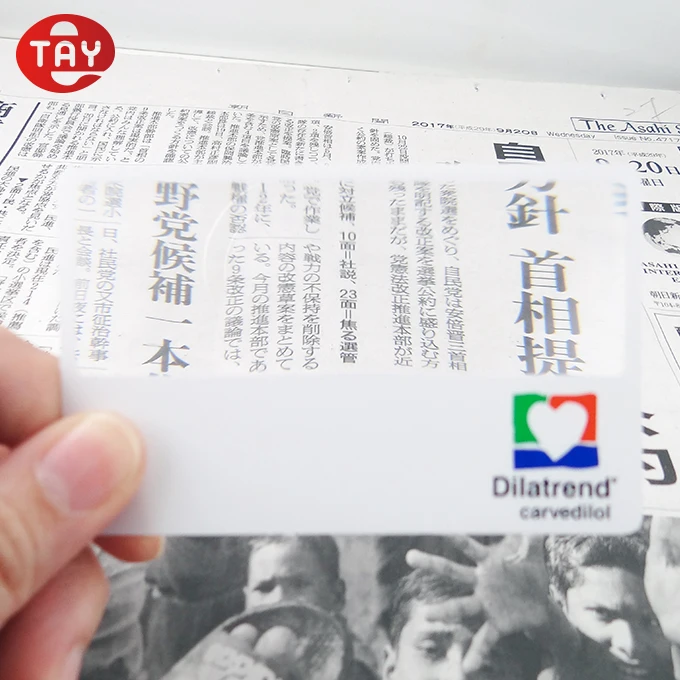 Flexible PVC Credit Card Size Magnifiers 3x Magnifying Card