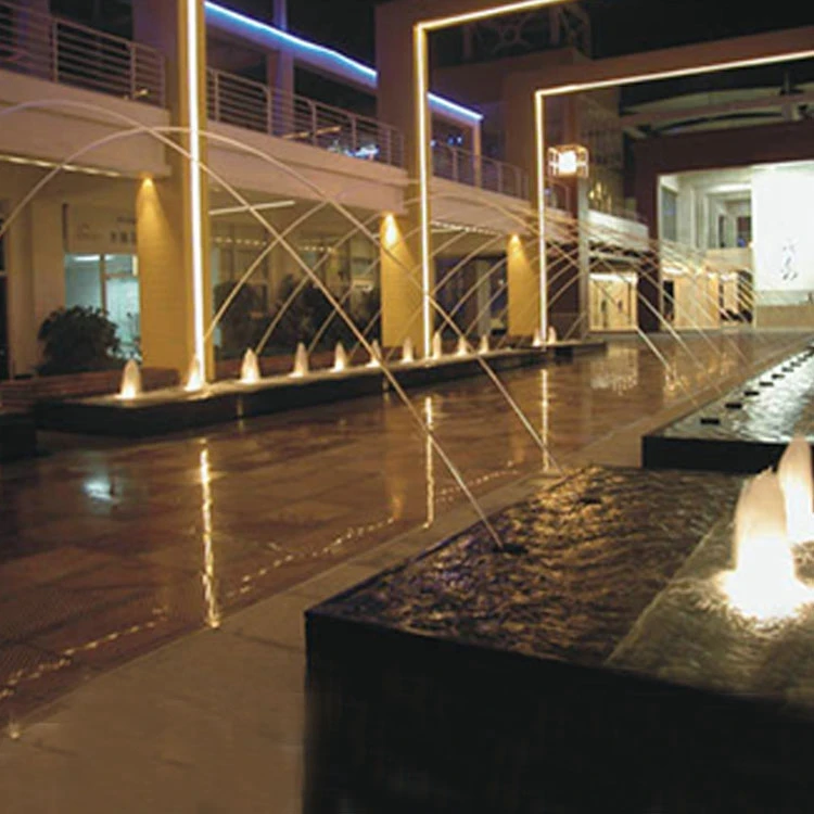 Glass Shape Glazy Water Column Dancing Jumping Jet Fountain