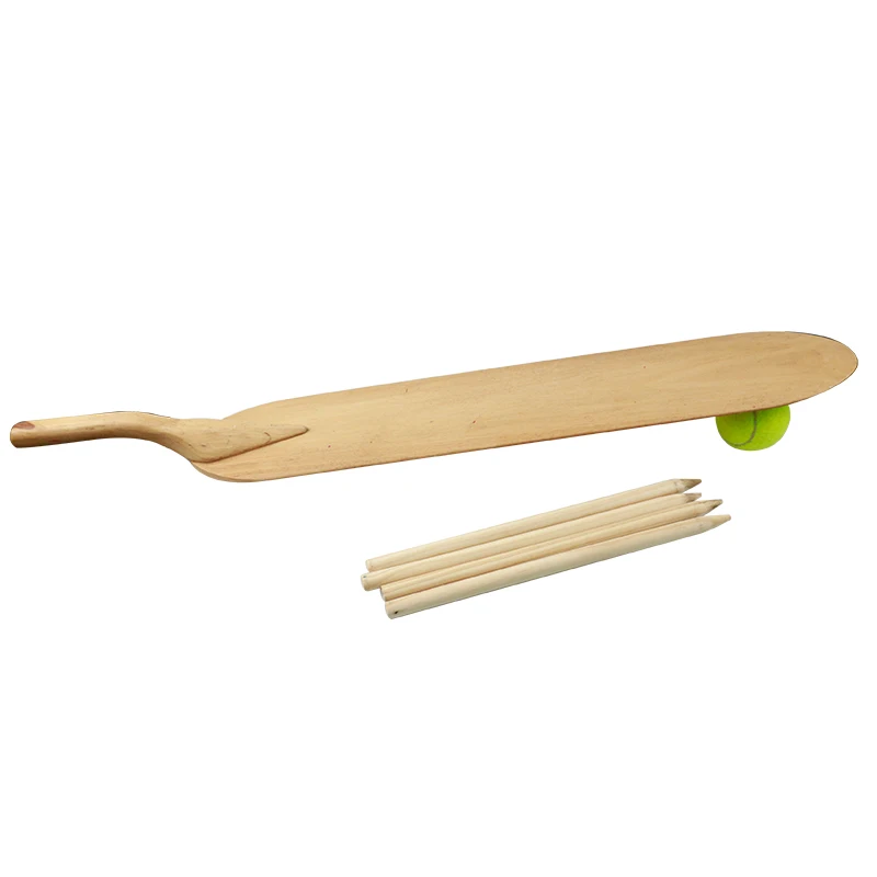 Wooden Cricket  Bat with   Tennis Cricket Ball for 8-12 age