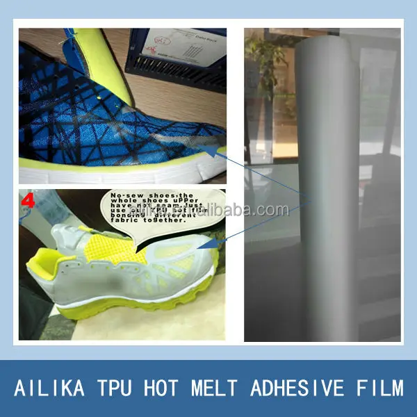 Transparent TPU film for bonding on the shoe upper fabric leather adhesive glue