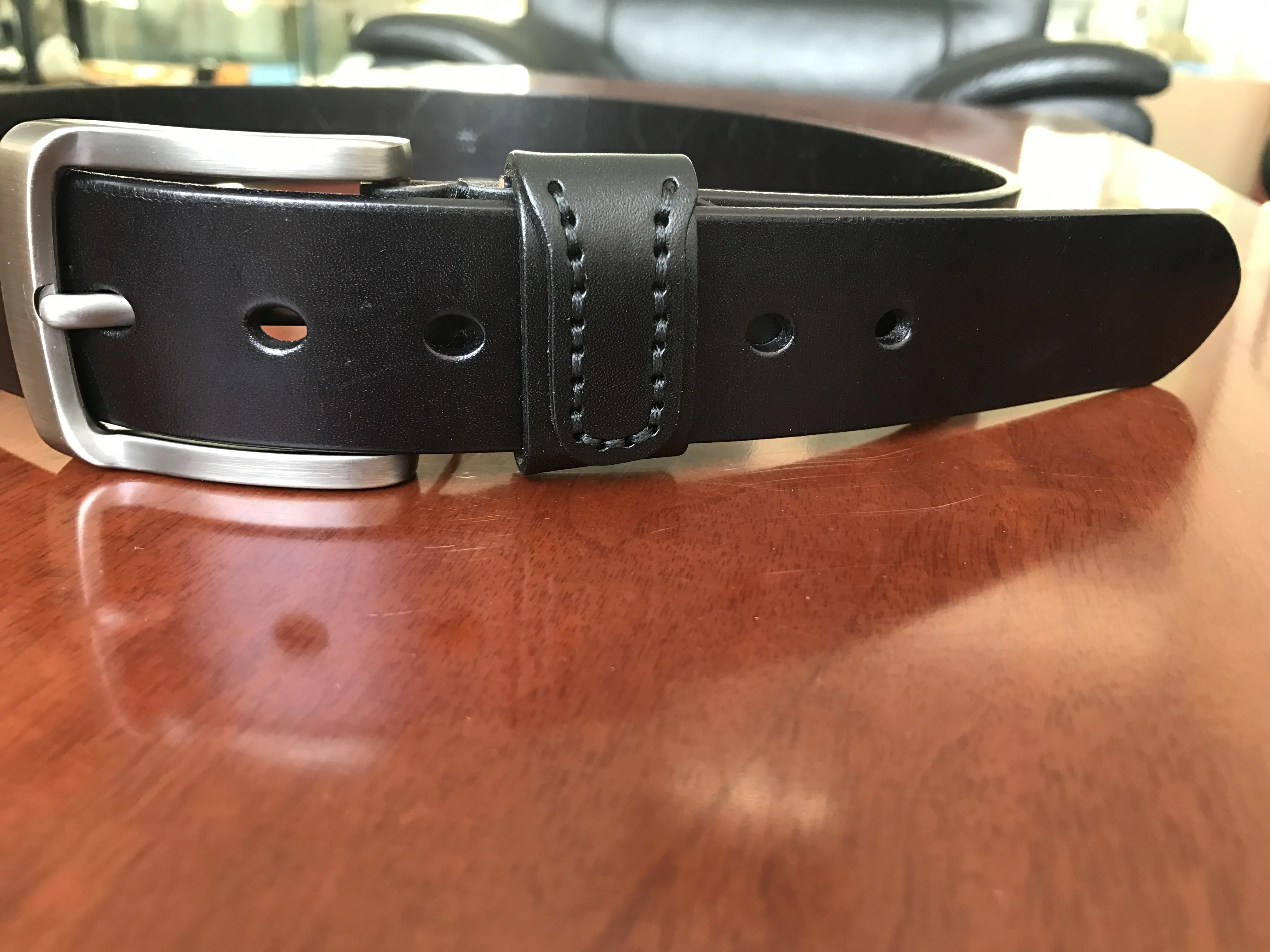 TOP Crown Leather Unisex Genuine Leather Belt/Cowhide Genuine Leather Belts with Handmade Stitching