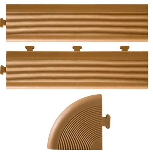 plastic deck tile accessory  outward corner snap on side edge tile trim