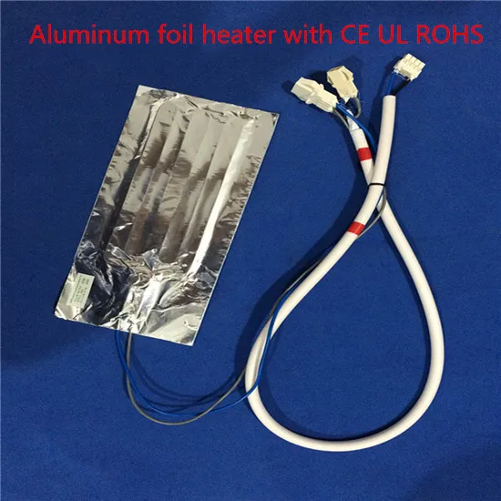 Refrigerator drain heater with aluminum foil heater defrost fridge part