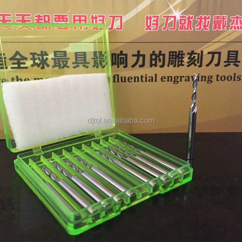 double flutes spiral bits for cnc machine cutting for acrylic and wood