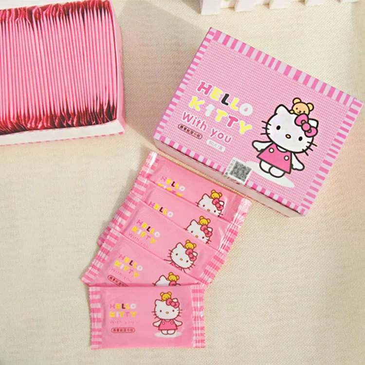 Portable cartoon boxed mini wipes disposable single piece independent loading activity creative gift wet wipes