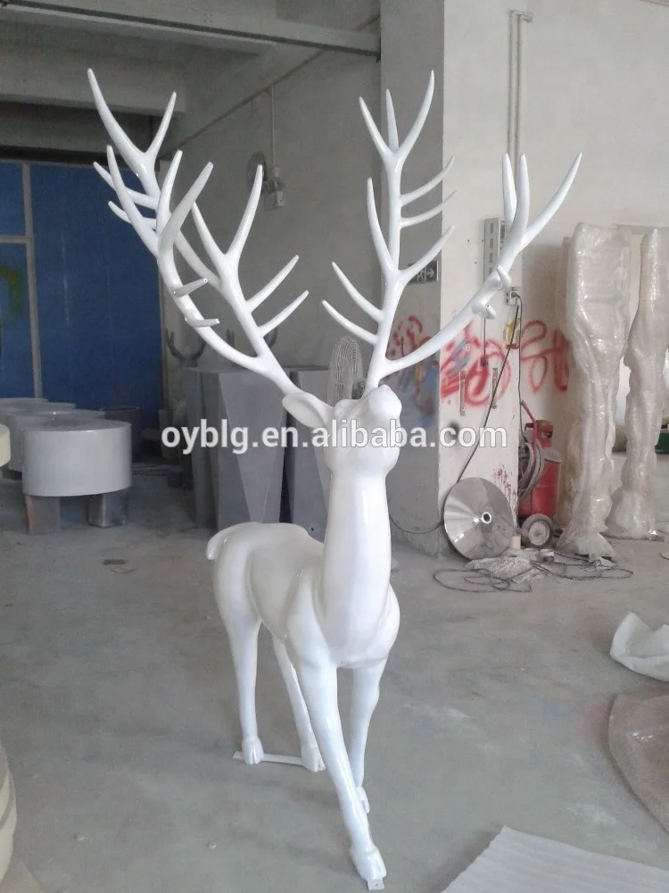 Хорошее качество, водонепроницаемая фигурка оленя из стекловолокна в натуральную величину для Рождественского украшения