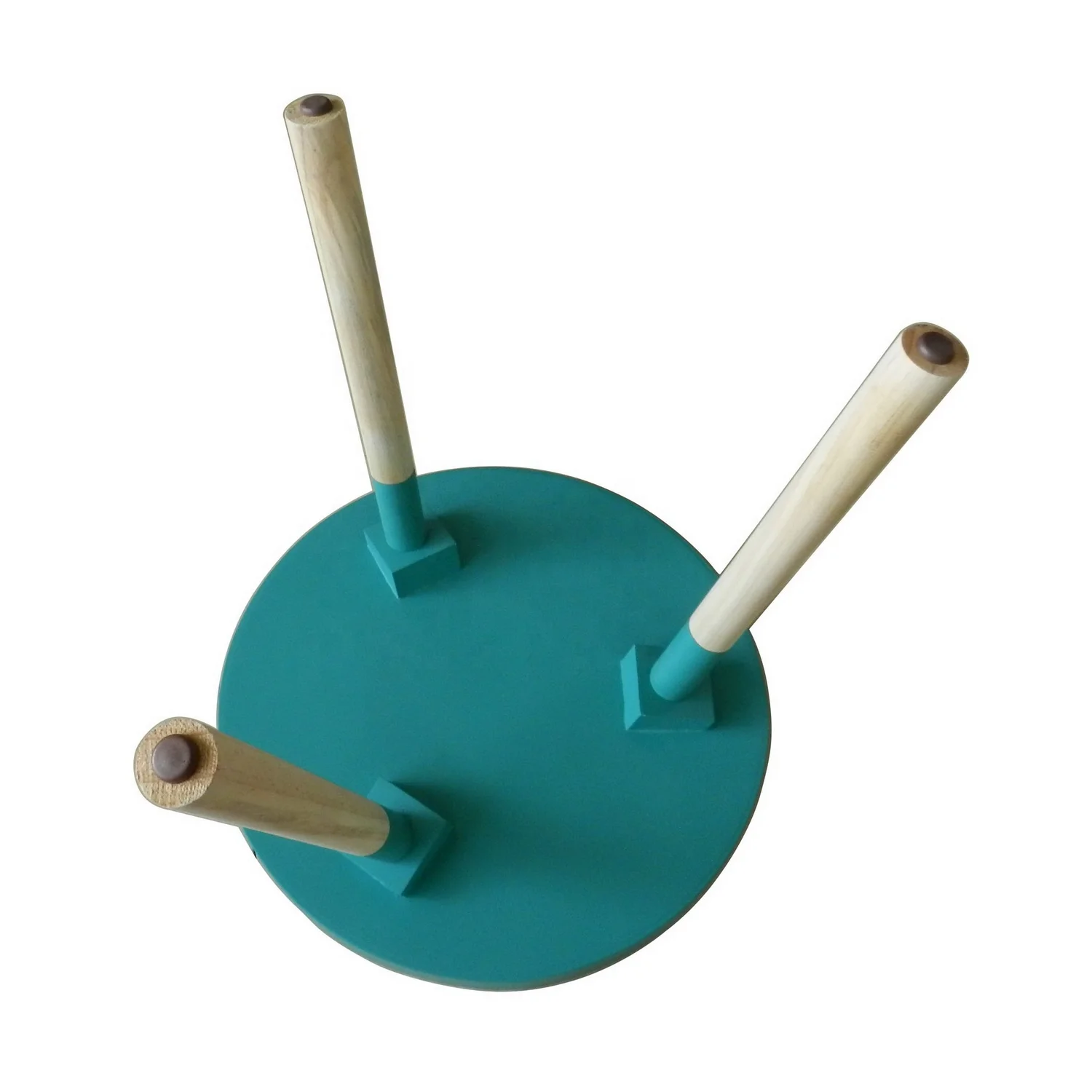 
Stylish KD Wooden Round Coffee Table Removable Round Accent Table Can be Disassembly End Table with 3 Detachable Legs 