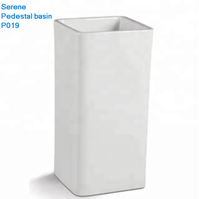 square artificial stone bathroom wash basin lavatory pedestal washing sink