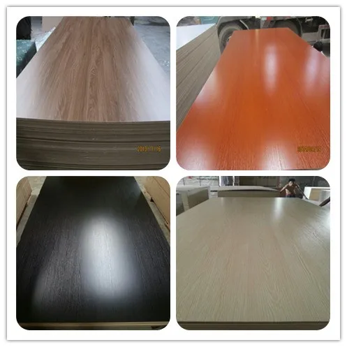 High Glossy 6mm 18mm White Wood Grain Color Melamine Paper coated Laminated MDF Furniture Board For Furniture Malaysia