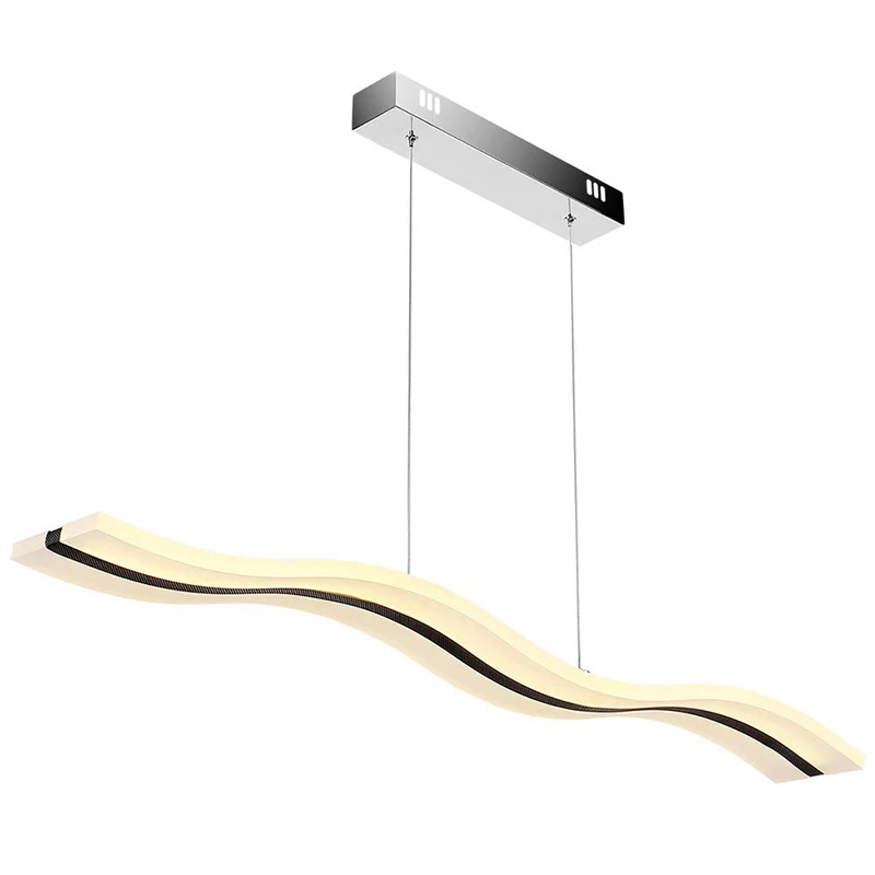 Modern Wave LED Pendant Light Fixture Ceiling Chandelier Light Fixture for Contemporary Living Room